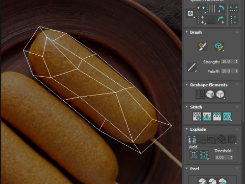 Corn Dog 3D 模型
