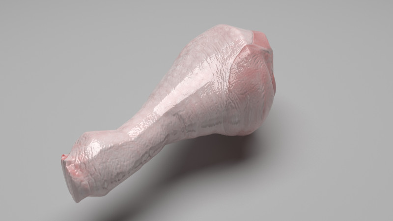 Chicken Drumsticks 3D Model .c4d .max .obj .3ds .fbx .stl .blend