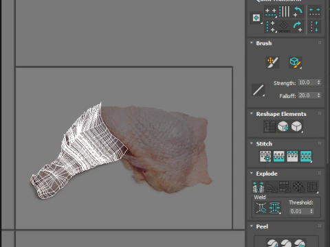 Muslo De Pollo Modelo 3D