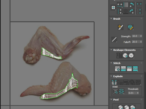 Chicken Wing 3D Model