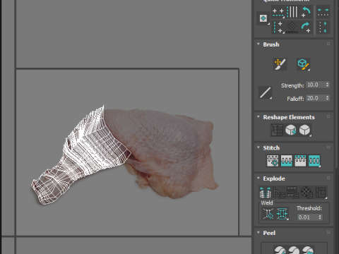Chicken Thigh 3D Model