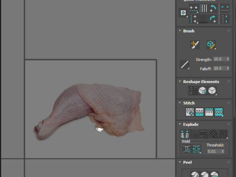 Chicken Thigh 3D Model
