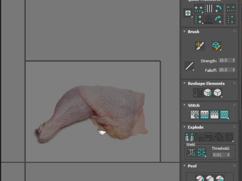 Chicken Thigh 3D Model