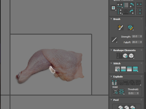 Chicken Thigh 3D Model