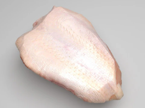 鶏胸肉 3Dモデル