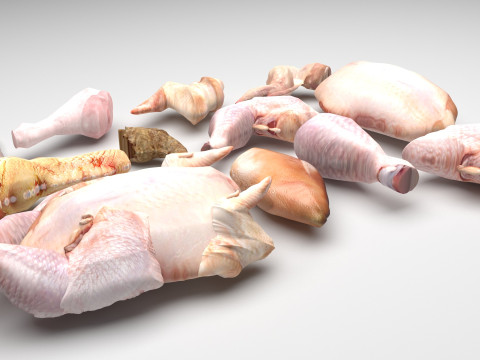 Chicken Meats Collection 3D 모델