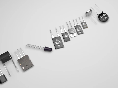 Set di componenti elettronici Modello 3D