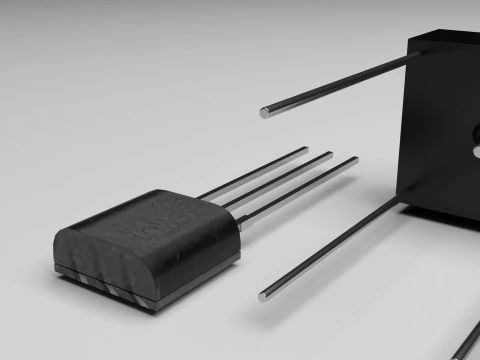 Set di componenti elettronici Modello 3D