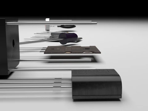 Set di componenti elettronici Modello 3D