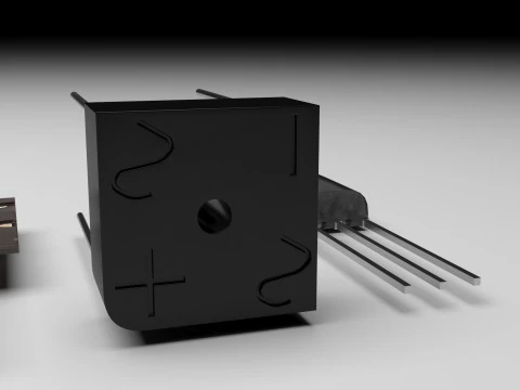 Set di componenti elettronici Modello 3D