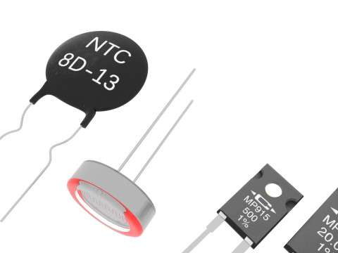 Electronic Components Set 3D Модель