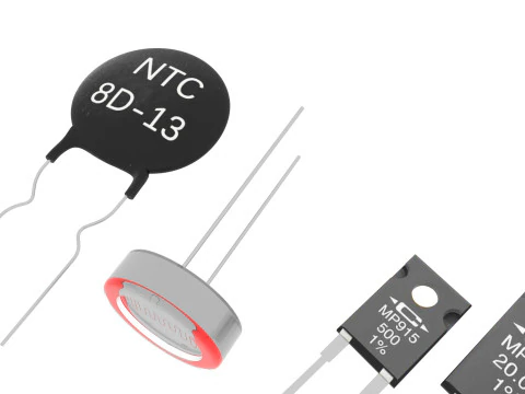 Set di componenti elettronici Modello 3D