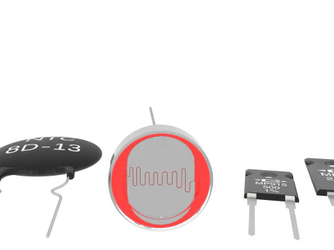 Set di componenti elettronici Modello 3D