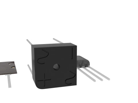 Set di componenti elettronici Modello 3D