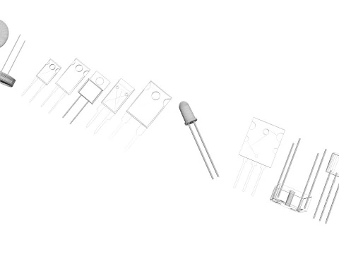 Set di componenti elettronici Modello 3D