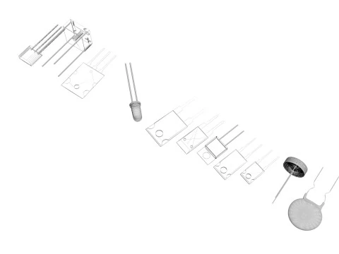 Set di componenti elettronici Modello 3D