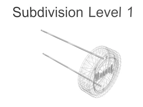 Set di componenti elettronici Modello 3D