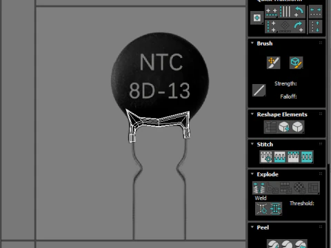 Set di componenti elettronici Modello 3D
