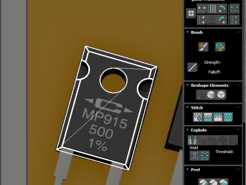 Electronic Components Set 3D Модель