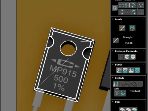 Set di componenti elettronici Modello 3D