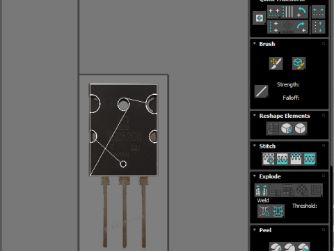 Electronic Components Set 3D Модель