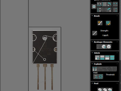Set di componenti elettronici Modello 3D