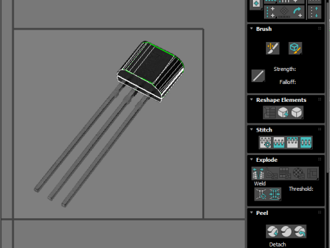 Electronic Components Set 3D Модель
