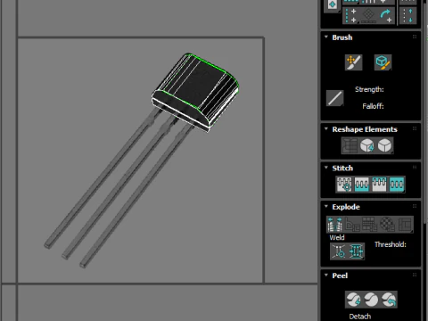 Set di componenti elettronici Modello 3D