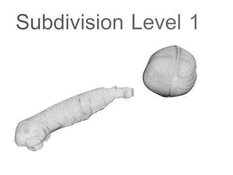 Silkworm With Cocoon Modèle 3D