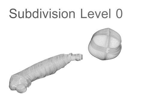 Silkworm With Cocoon Modèle 3D