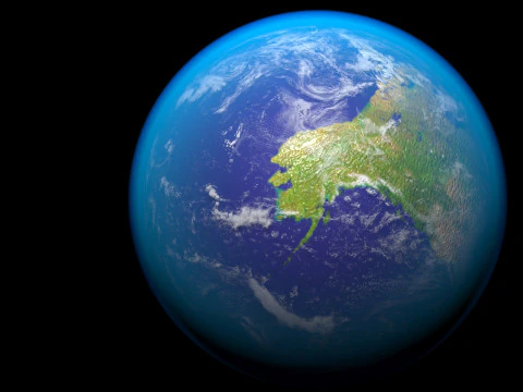 Terre de Pang&eacute;e Modèle 3D