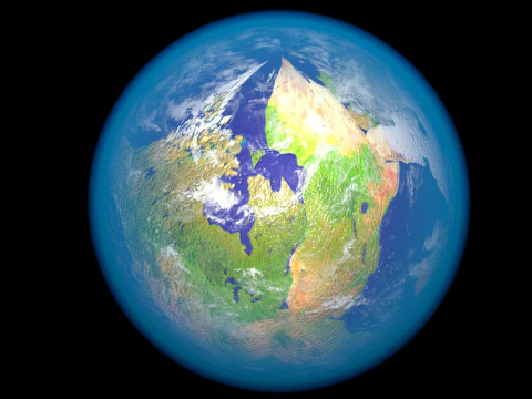 Terre de Pang&eacute;e Modèle 3D