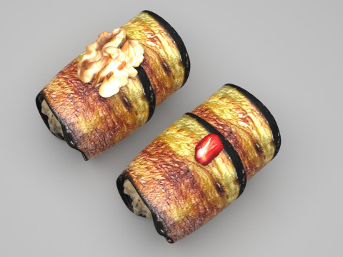 Eggplant Roll Modelo 3D
