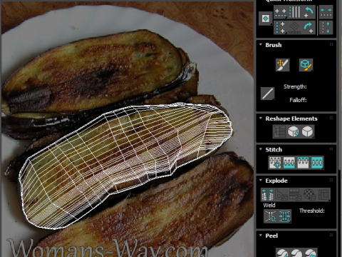 Eggplant Roll Modelo 3D