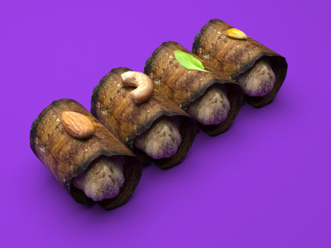 Eggplant Roll Modèle 3D