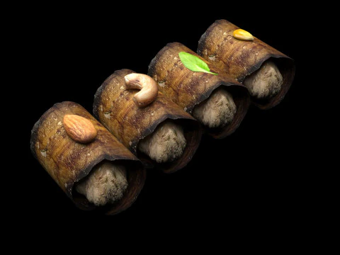 Eggplant Roll 3D Model