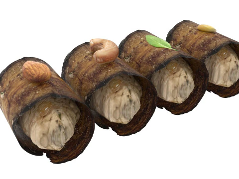 Eggplant Roll 3D Model