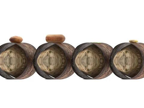 Eggplant Roll 3D Model