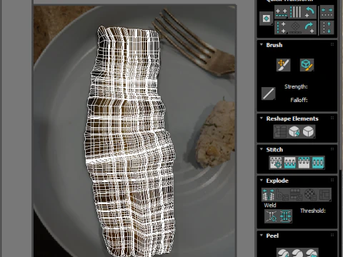Eggplant Roll 3D Model