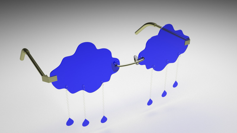 Rain Sunglasses 3D Model .c4d .max .obj .3ds .fbx .stl .blend