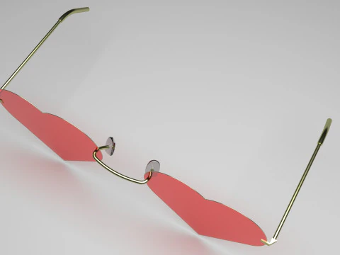 하트 선글라스 3D 모델