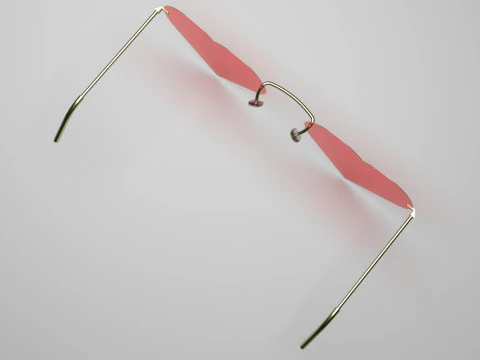 하트 선글라스 3D 모델