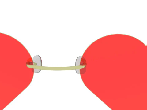 하트 선글라스 3D 모델