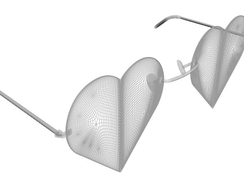 하트 선글라스 3D 모델