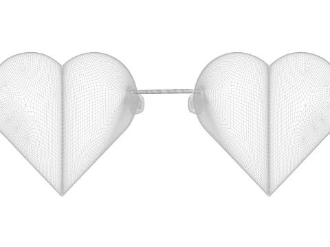 하트 선글라스 3D 모델