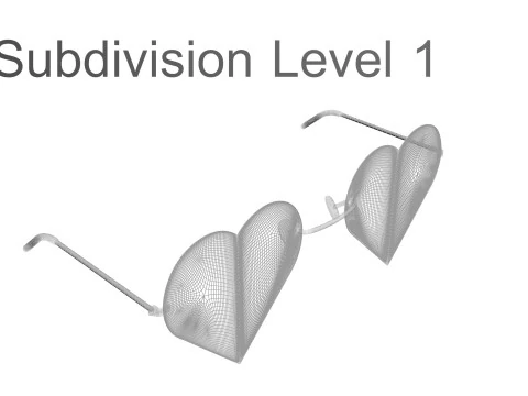 하트 선글라스 3D 모델