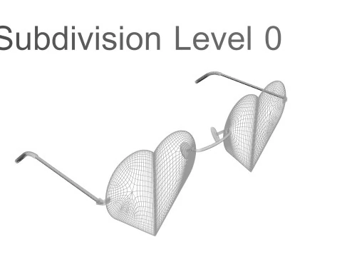 하트 선글라스 3D 모델