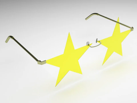 Kacamata Bintang Model 3D