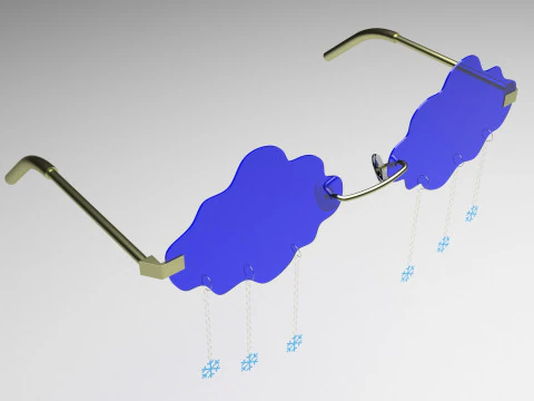 &Oacute;culos de sol para queda de neve Modelo 3D