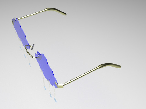 Snowfall Sunglasses Model 3D